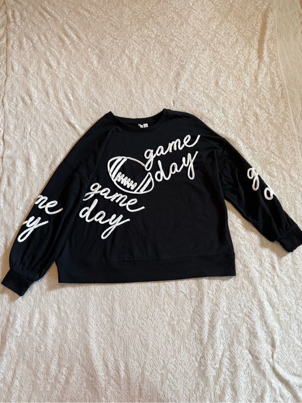 Cato “Game day” 3d aplique football oversized sweatshirt